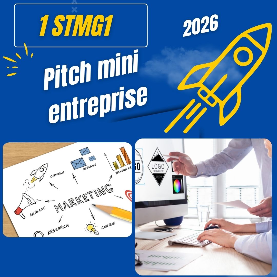 Présentation orale mini entreprise 1 STMG1 Lycée bellevue 2026